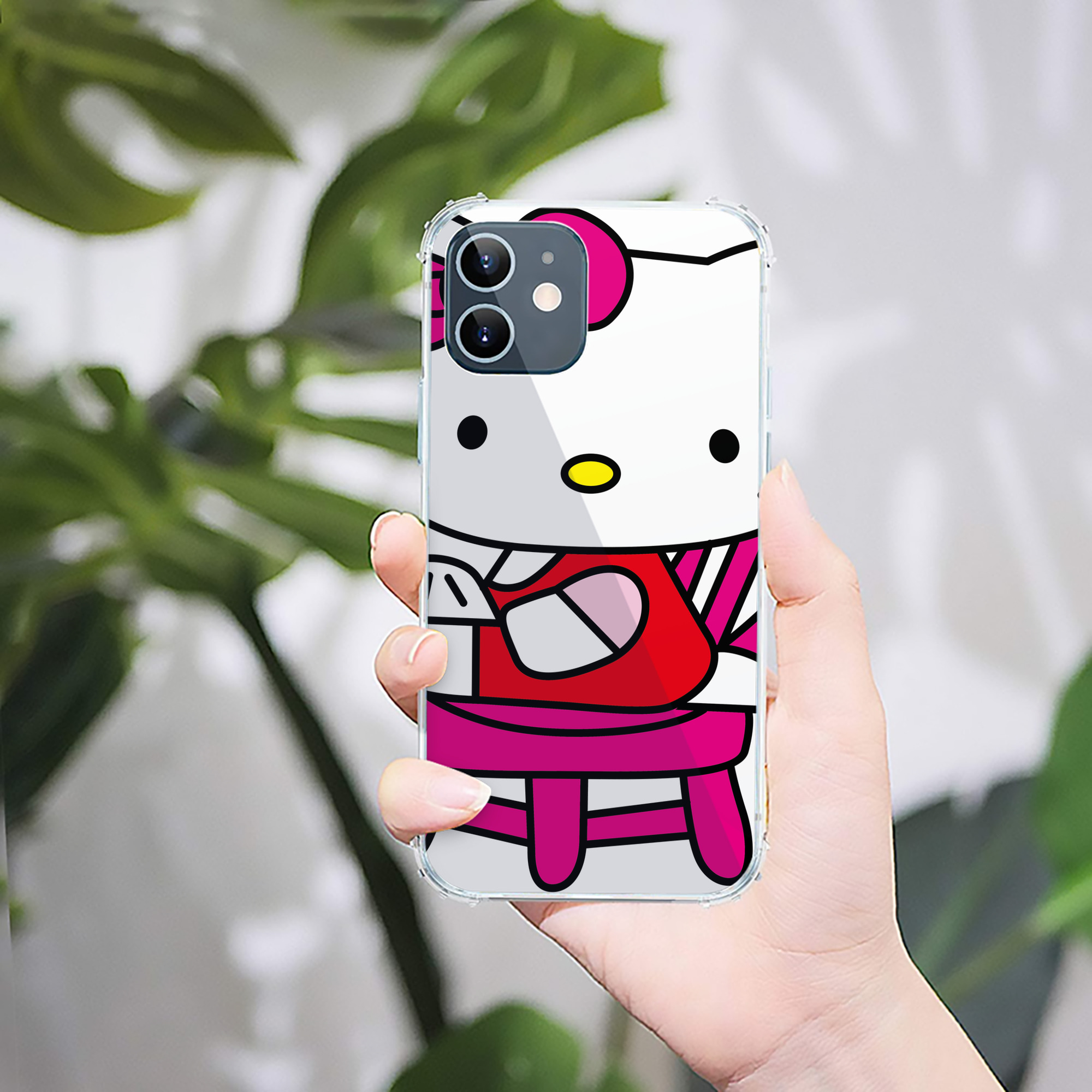 （画像用） Hello Kitty ハローキティ 【iPhone 12シリーズ対応】透明スマホケース（クリアソフトケース）